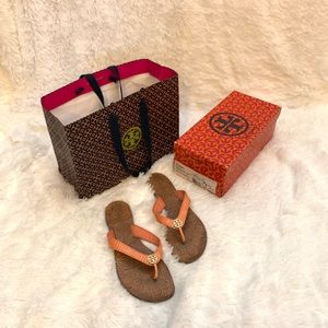 🛑SOLD🛑 Tory Burch tart oragnge Thora slides
